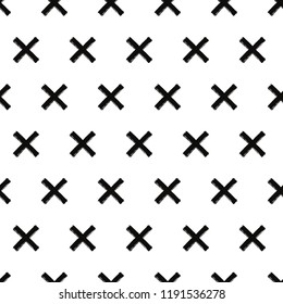 Hand drawn cross seamless pattern.