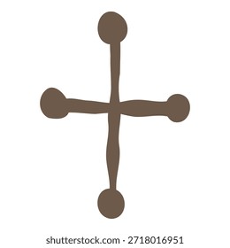 Ilustración de acento de línea de forma cruzada dibujada a mano