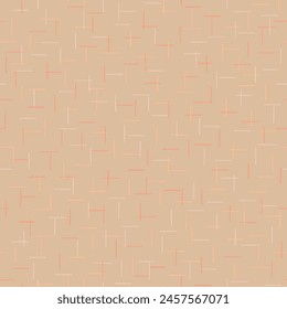 hand drawn crossed stripes. vector seamless pattern. peach repetitive background. geometric fabric swatch. wrapping paper. decorative art. continuous design template for textile, home decor