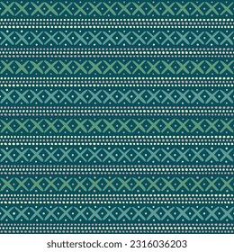hand drawn crosses and dots. dark repetitive background. cross-stitch. vector seamless pattern. geometric illustration. fabric swatch. wrapping paper. continuous design element for textile, home decor