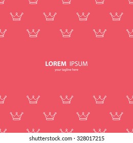 Hand drawn crown background. Vector illustration.