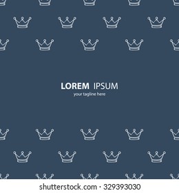 Hand drawn crown background. Vector illustration.