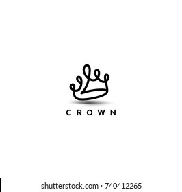Hand drawn crown icon, rule, royal, rich, king, vector illustration