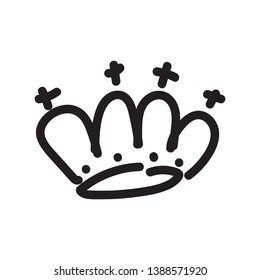 hand drawn crown icon, vector, eps 10, color can be changed