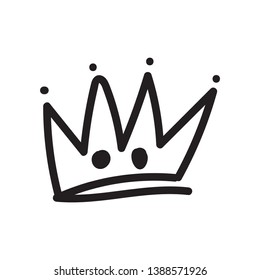 hand drawn crown icon, vector, eps 10, color can be changed