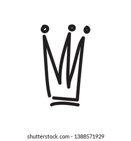 hand drawn crown icon, vector, eps 10, color can be changed