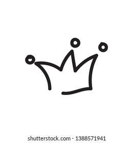 hand drawn crown icon, vector, eps 10, color can be changed
