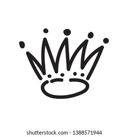 hand drawn crown icon, vector, eps 10, color can be changed