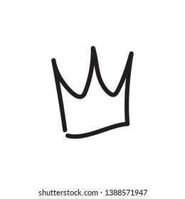 hand drawn crown icon, vector, eps 10, color can be changed