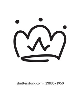 hand drawn crown icon, vector, eps 10, color can be changed