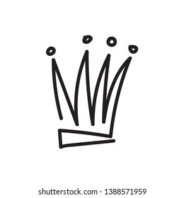 hand drawn crown icon, vector, eps 10, color can be changed