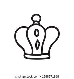 hand drawn crown icon, vector, eps 10, color can be changed