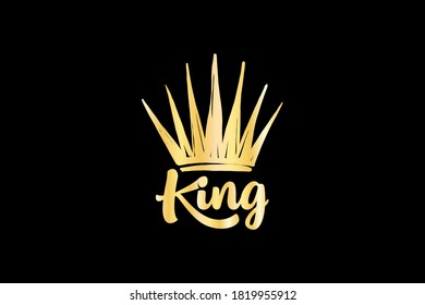 hand drawn Crown logo design