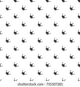 Hand drawn crown on white background pattern.Vector art.