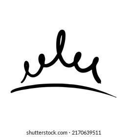 Hand drawn crown vector doodle symbol queen. Luxury sketch art royal icon king and majestic royalty tiara monarch sign. Monarch kingdom line illustration and isolated jewelry drawing black element
