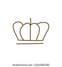 Hand drawn Crown vector. Doodle crowns vector illustration. Royal head, King crown, Queen crown