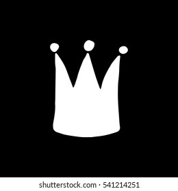 A hand drawn crown for young prince or princess.
King and queen crown doodle style.