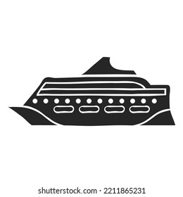 Hand drawn Cruise ship vector illustration