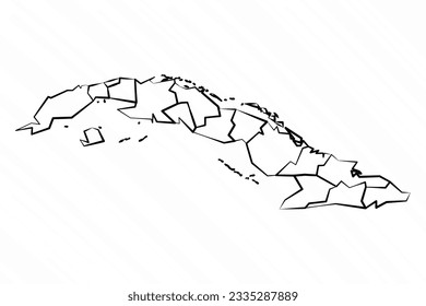 Hand Drawn Cuba Map Illustration, can be used for business designs, presentation designs or any suitable designs.