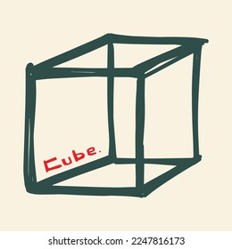 Hand drawn cube building, perfect for your logo needs