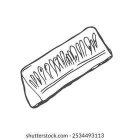 Hand drawn Cucumber Slices Sketch Illustration