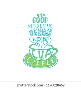 Hand drawn cup of coffee.