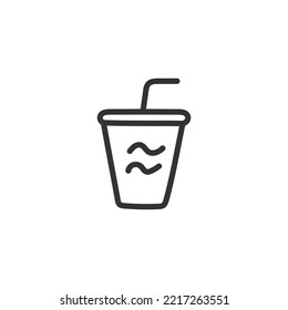 Hand drawn cup of coffee vector icon. Mug vector icon. Cup of tea vector flat sign design. Cup symbol pictogram linear icon
