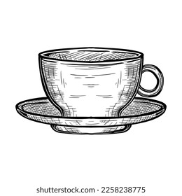 Hand Drawn Cup Coffee Vector Illustration