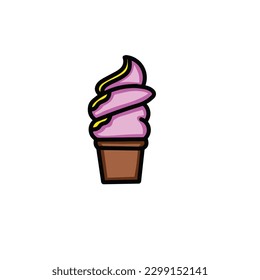 Mano dibujó una taza de postre aislada en fondo blanco,ilustración vectorial eps10 