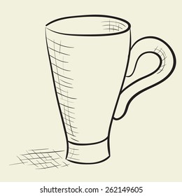 Hand drawn cup illustration