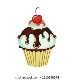 Hand Drawn Cupcake Illustration