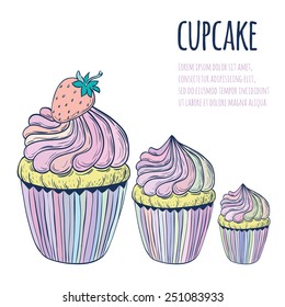 Hand drawn cupcakes