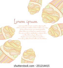 Hand drawn cupcakes