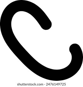 Hand Drawn curly bold lines brush black strokes.
