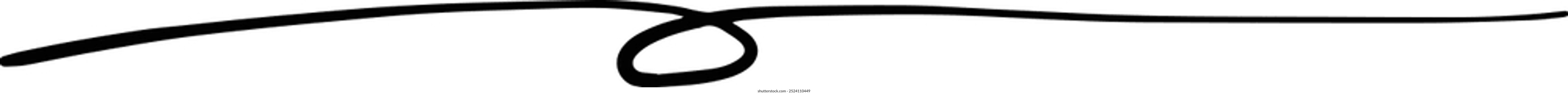 Hand drawn curly divider line icon vector illustration design element of swish, swash, swoosh underline swirl squiggle stroke line