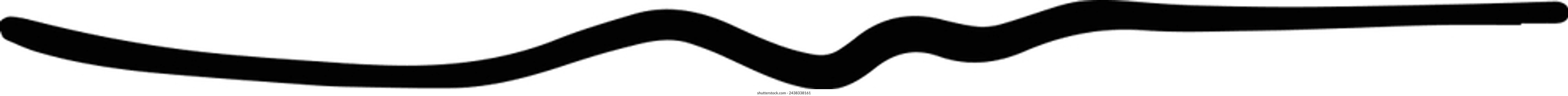 Hand drawn curly swish icon vector illustration, paint brush design element of swash, swoosh, swoosh underline swirl squiggle stroke illustration 