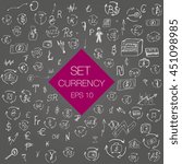 Hand drawn currency and money in vector