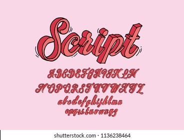 hand drawn cursive/script typography design vector/illustration