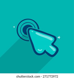 hand drawn cursor click on target
