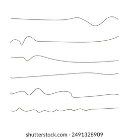 Hand drawn curved lines Vector