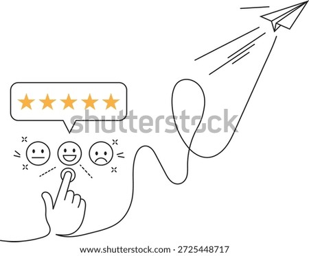 Hand Drawn Customer Rating Feedback and Review Illustration vector