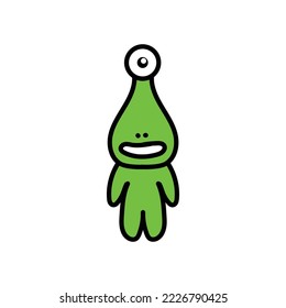 hand drawn cute alien illustration design for you 5