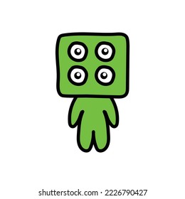 hand drawn cute alien illustration design for you 4
