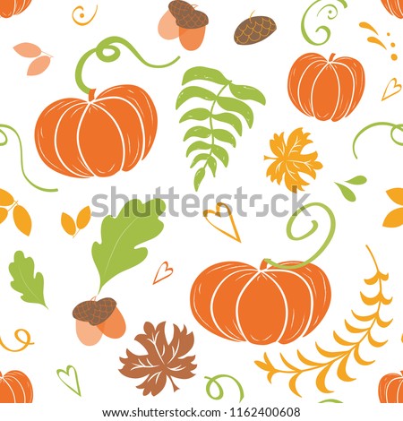 hand drawn cute autumn