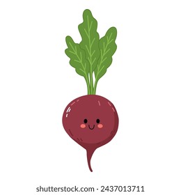 hand drawn cute beetroot illustration