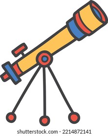 Hand Drawn cute binoculars star illustration isolated on background