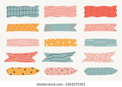 Hand drawn cute bookmarks, stickers