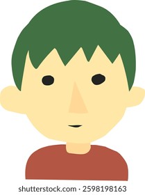 Hand drawn cute boy avatar. Profile picture for young man, suitable for user identity.