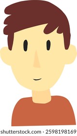Hand drawn cute boy avatar. Profile picture for young man, suitable for user identity.