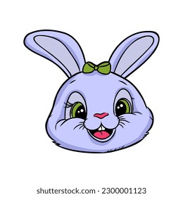 Hand drawn Cute Bunny vector illustration. print design rabbit, children print on t-shirt.